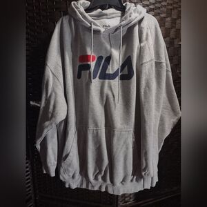 Fila Men's Big & Tall Classic Pullover Hoodie Gray 5XL